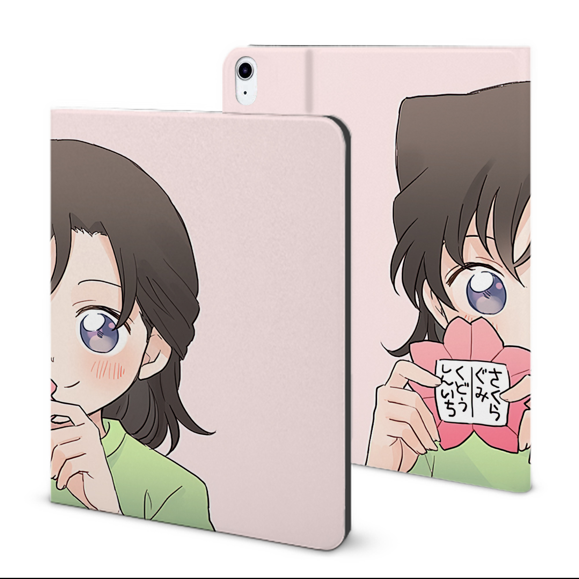 （画像用） 名探偵コナン Detective Conan IPad ケース ブック型 PUレザー TPU 耐衝撃 軽量 薄型 ペン収納なし 全面保護 IPad 各モデル対応